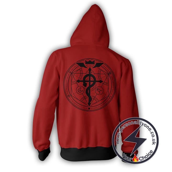 Fullmetal Alchemist Edward Elric Red Zip Up Hoodie Jacket
